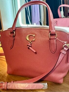 NWT Coach Remi Satchel in Rouge Pink with Gold Hardware ~ Beautiful Bag!